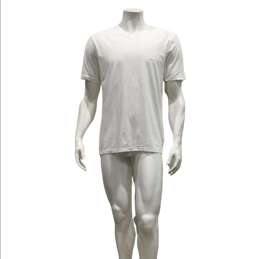 Hugo Boss Mens White Crewneck T Shirt